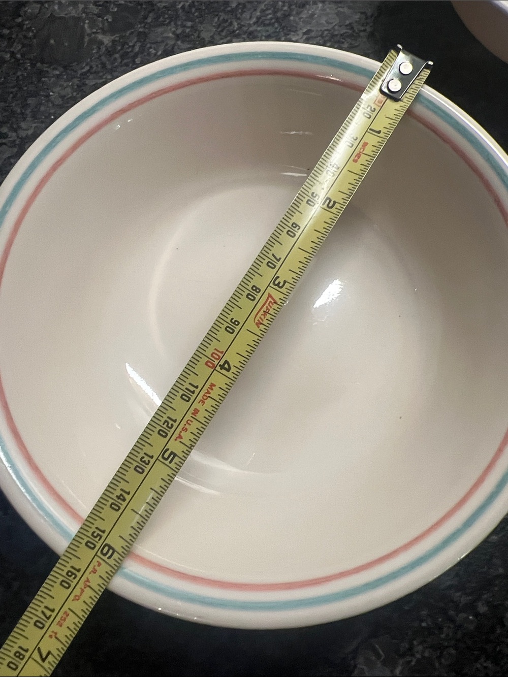 Corelle Forever Yours cereal/salad bowls Pink and Blue Rim - Set of 2 - Picture 3 of 3